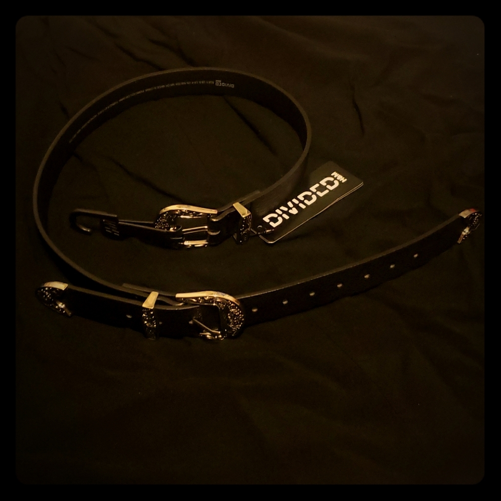 Black Double Buckle Belt